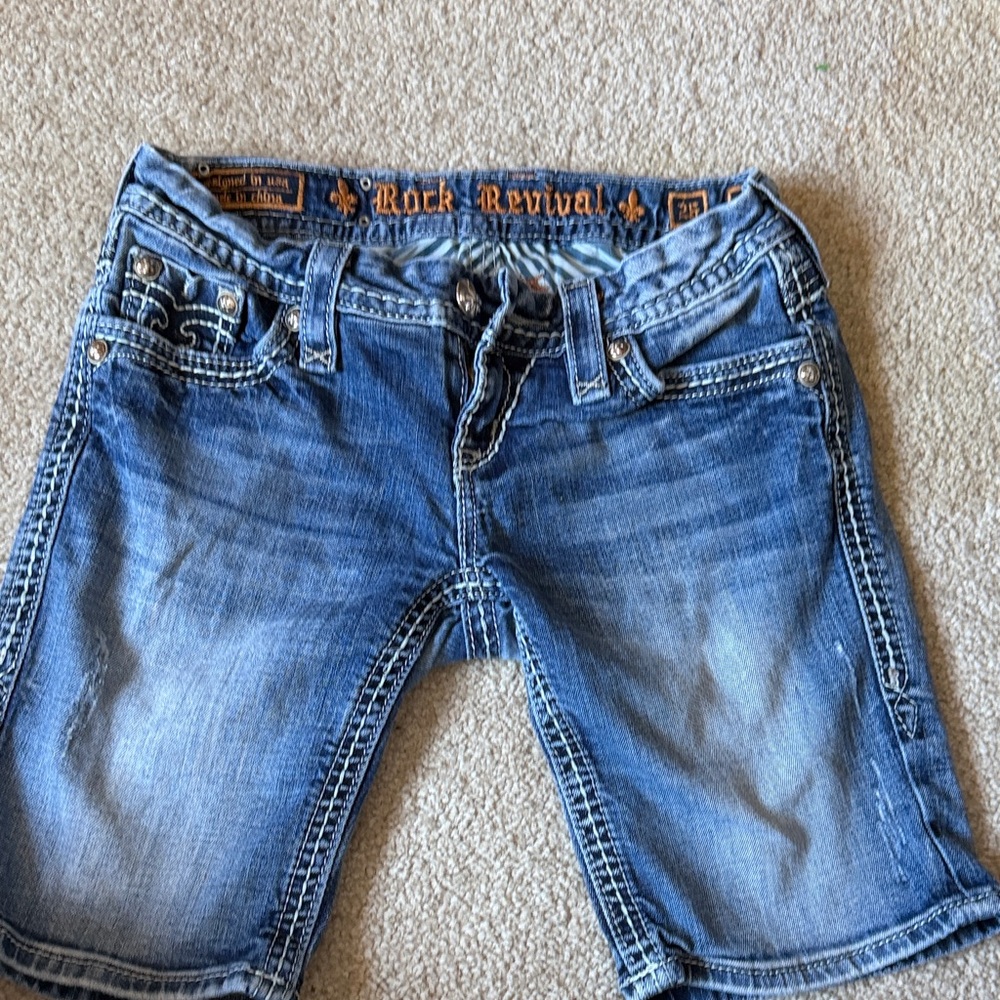 Rock Revival Light Blue Denim Shorts